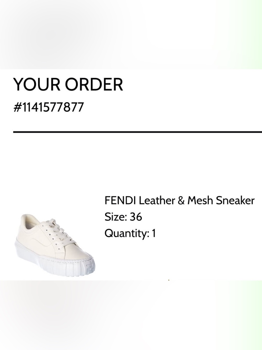 Fendi Leather & Mesh Sneakers — Off White